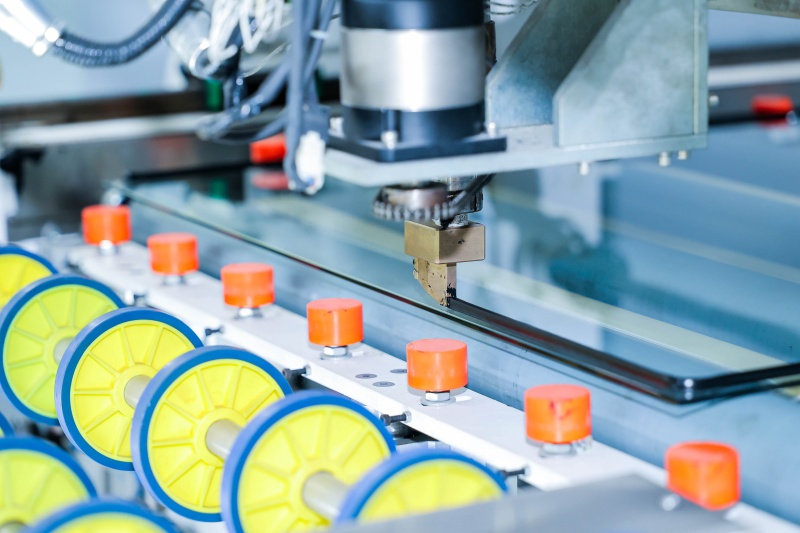 納米硅防火玻璃全自動防火膠條涂膠線